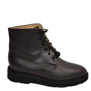 Share New! Dear Frances Park Combat Brown Leather Boot Size 38 DD484